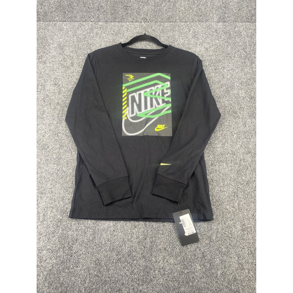 Nike Boys Long Sleeve Graphic T-Shirt 3BRAND Russell Wilson Black Size L NWT